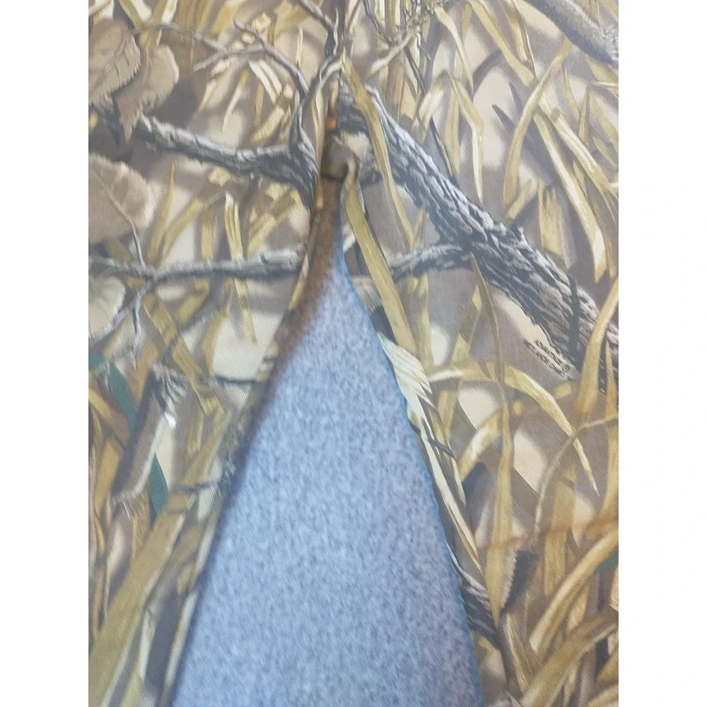 Advantage Wetlands Camo Mens Hunting Pants 34x29 Cotton Straight Leg Brown Tan
